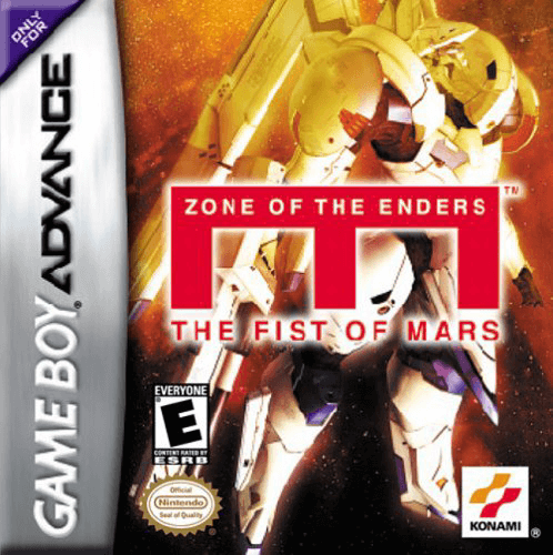 Zone of the Enders 2173 Testament box art for GameBoy Advance